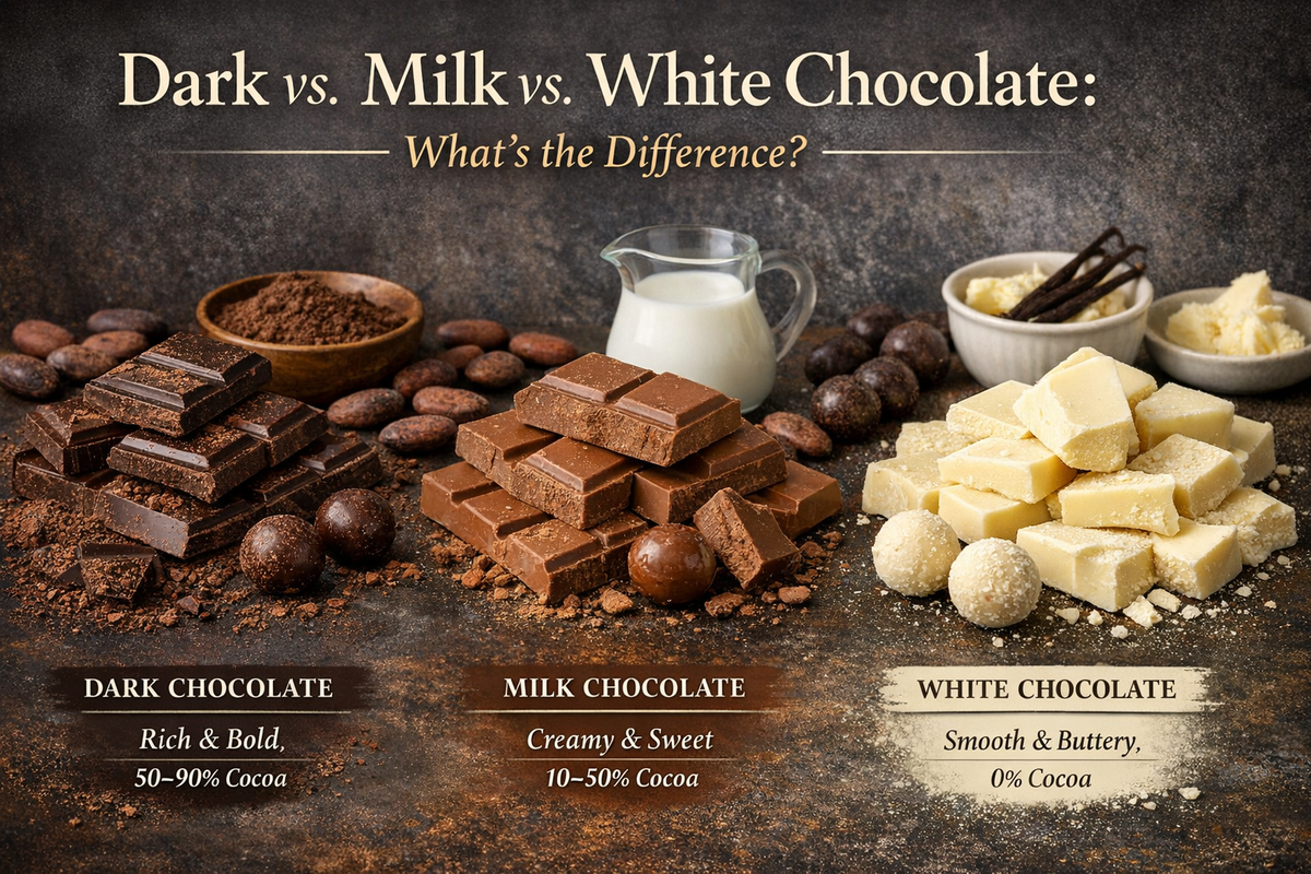 Dark vs. Milk vs. White Chocolate: What’s the Difference?
