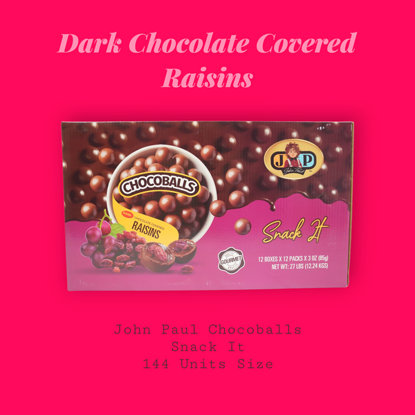 Wholesale - JP ChocoBalls Raisins - Dark Chocolate - Snack It
