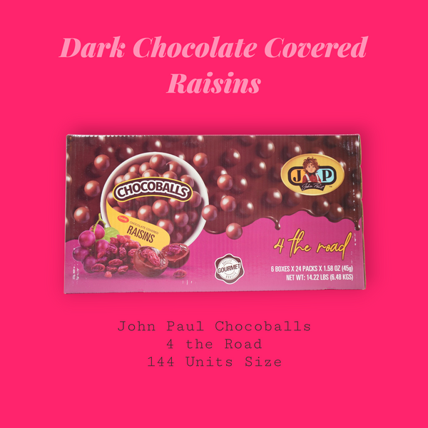 Wholesale - JP ChocoBalls Raisins - Dark Chocolate - 4 the Road