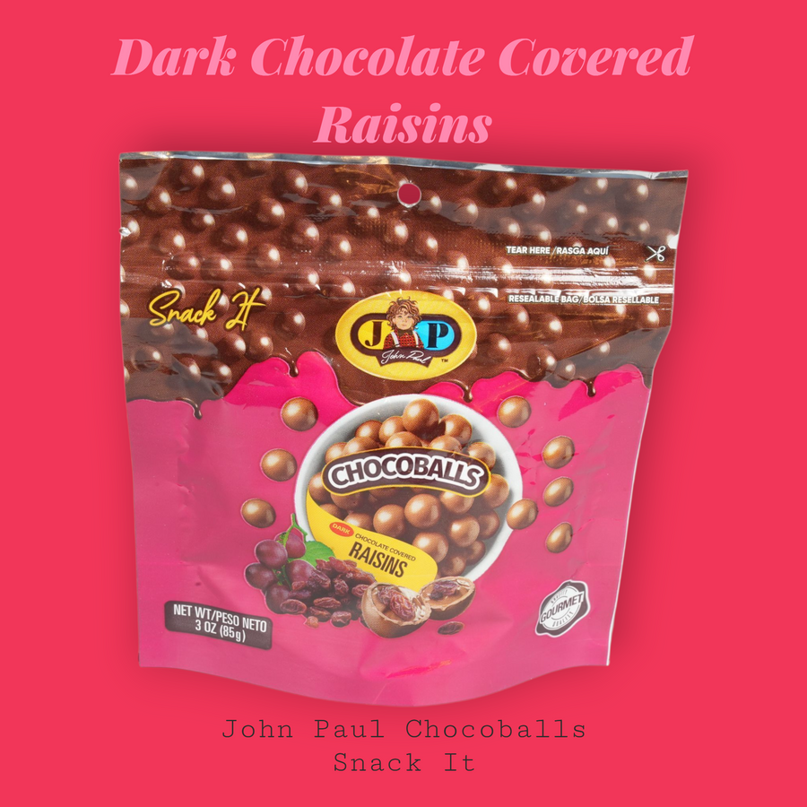 JP ChocoBalls Raisins — Dark Chocolate · Snack It (Single Pouch)