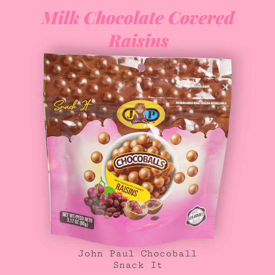 JP ChocoBalls Raisins — Milk Chocolate · Snack It (Single Pouch)