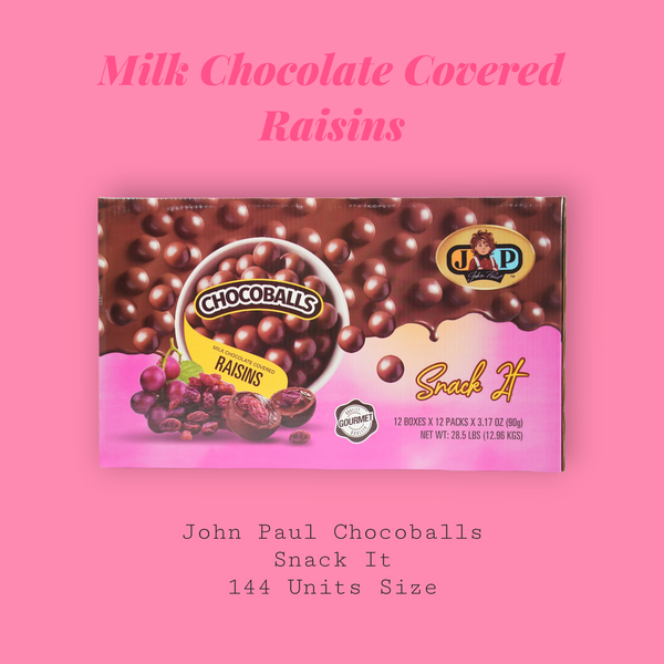 Wholesale - JP ChocoBalls Raisins - Milk Chocolate - Snack It