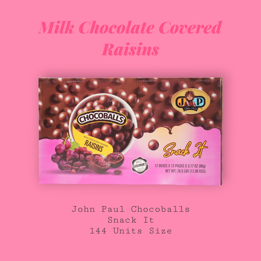 Wholesale - JP ChocoBalls Raisins - Milk Chocolate - Snack It